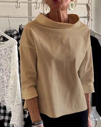 Leocadia | Women's Oversized Roll Neck Knit Top