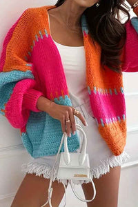 Celestine knit cardigan in Orange