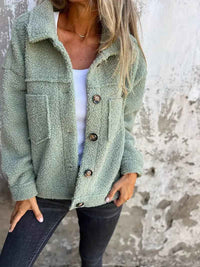 Pascaline | Women's Button-Down Relaxed Fit Jacket Classic Collar