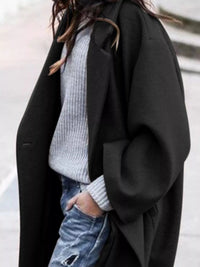Magnolia oversized long coat detail view six