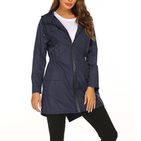 Paloma hooded anorak jacket in Marine Blue