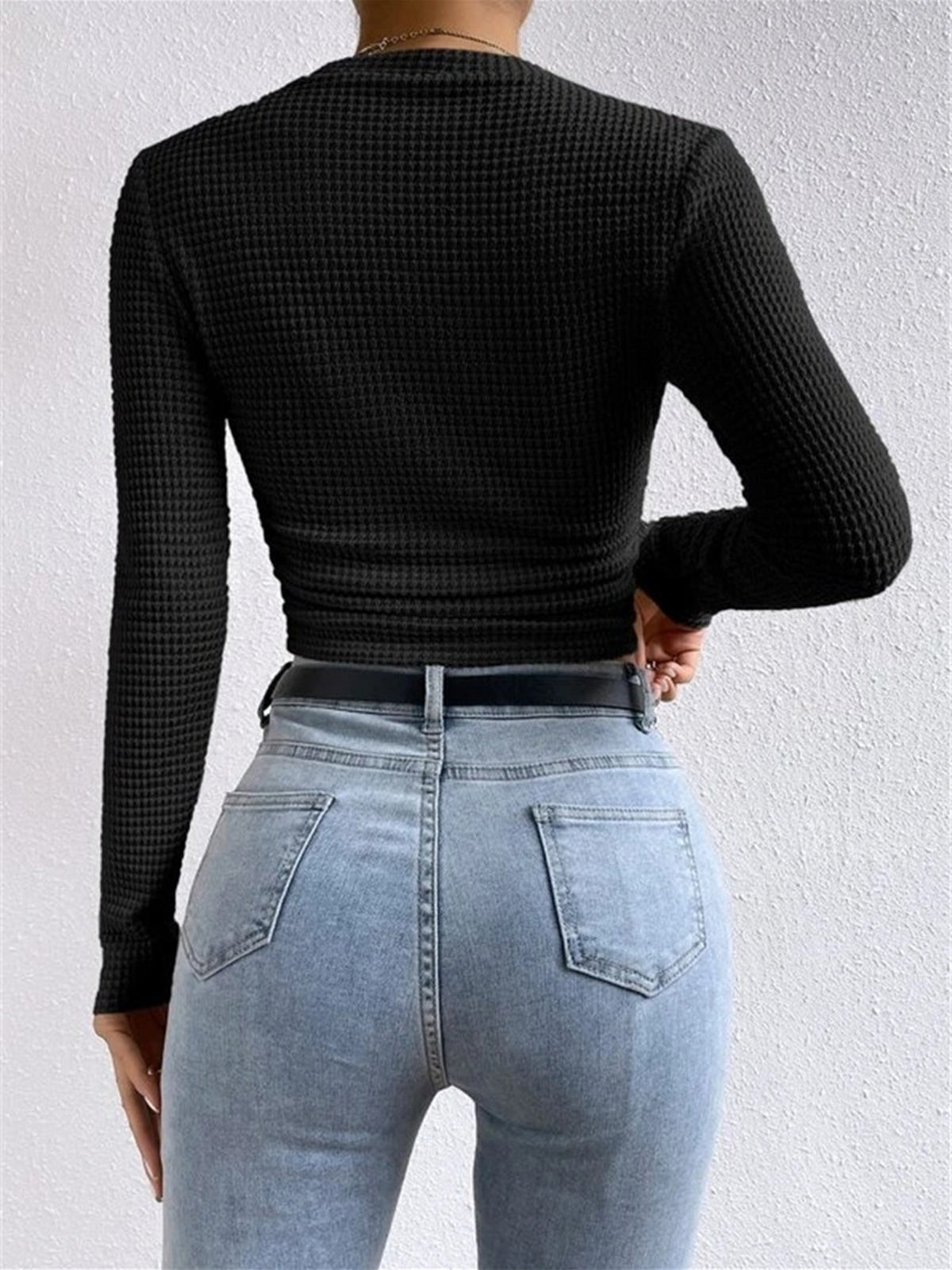 Bettina fitted long sleeve top, ninth view