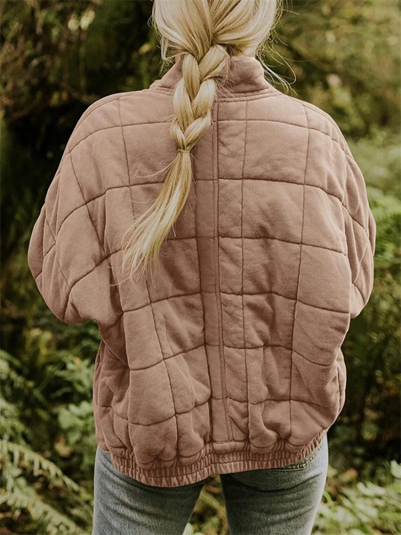 Viola quilted jacket drop shoulder detail