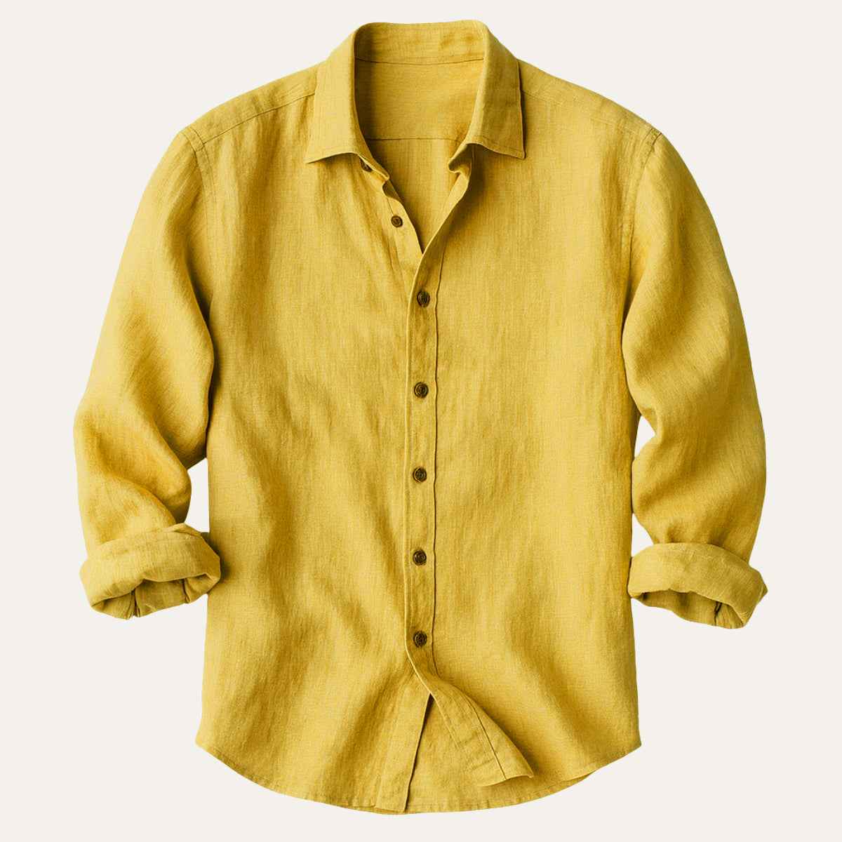Brindley linen shirt in Yellow