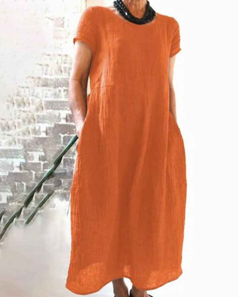 Marguerite midi dress in Orange