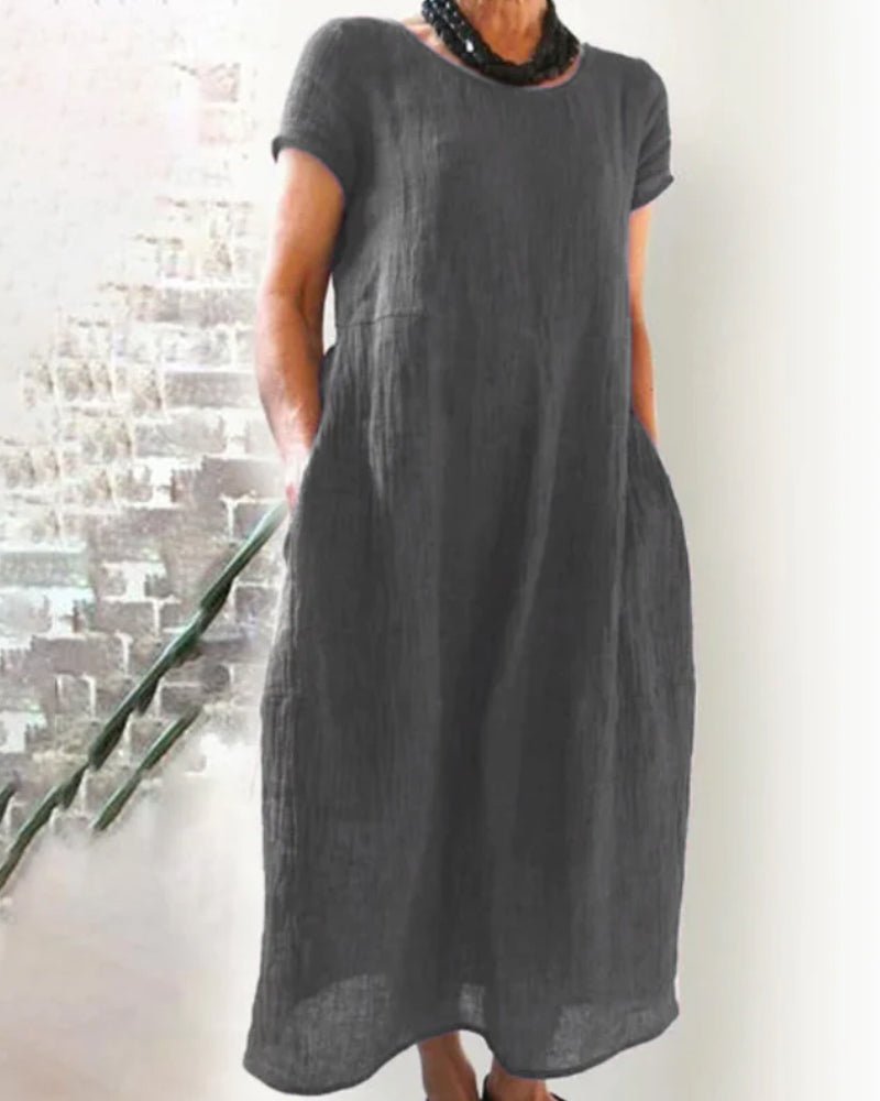 Marguerite midi dress in Grey