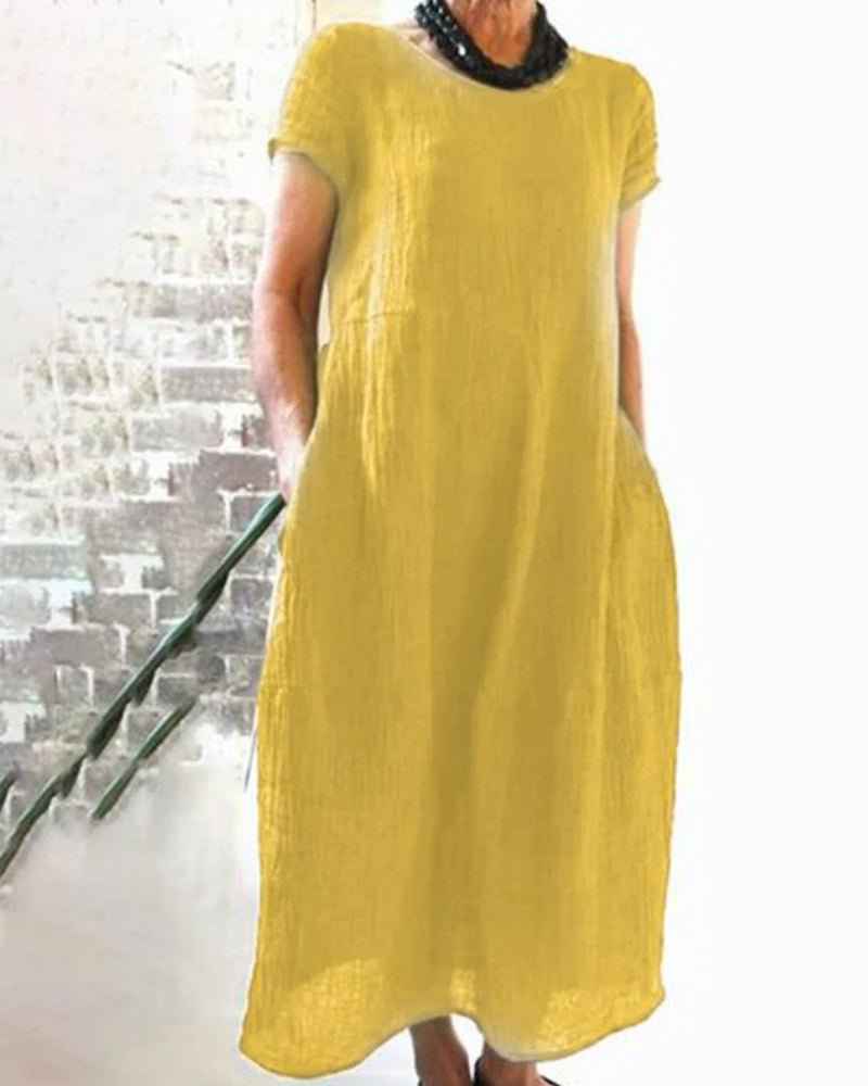 Marguerite midi dress in Yellow