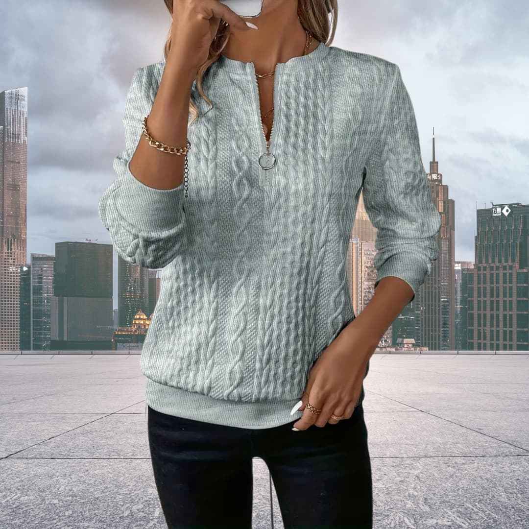 Juliette | Women's Cable Knit Zip Up Jumper