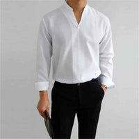 Oakley men's mandarin collar dress shirt in White