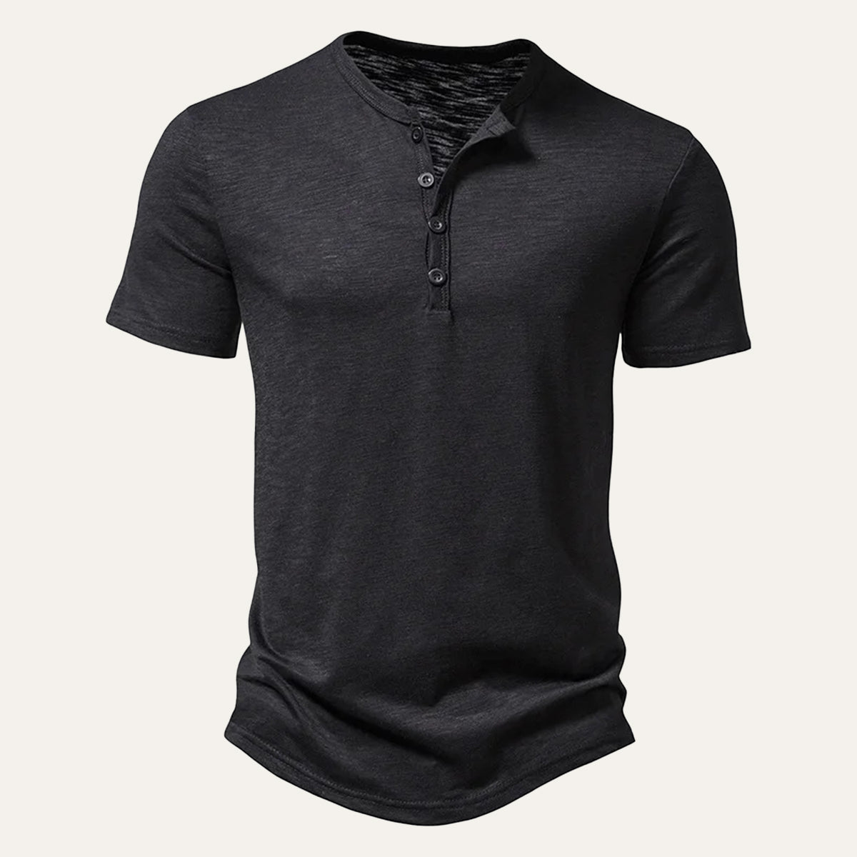 Henry | Cotton Henley Short Sleeve T-Shirt