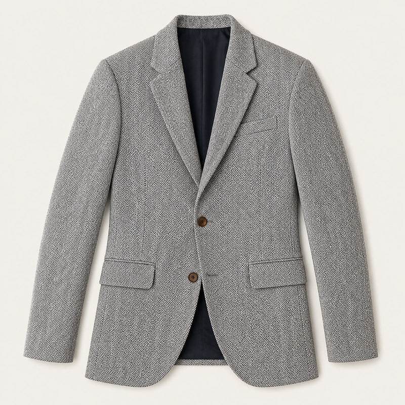 Theodore | Wool Herringbone Tweed Blazer