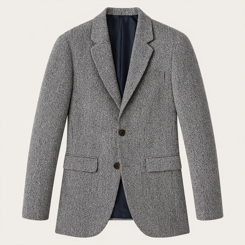 Manfred | Classic Herringbone Wool Blend Blazer