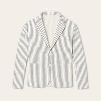 Zane | Striped Lightweight Cotton Linen Blend Blazer