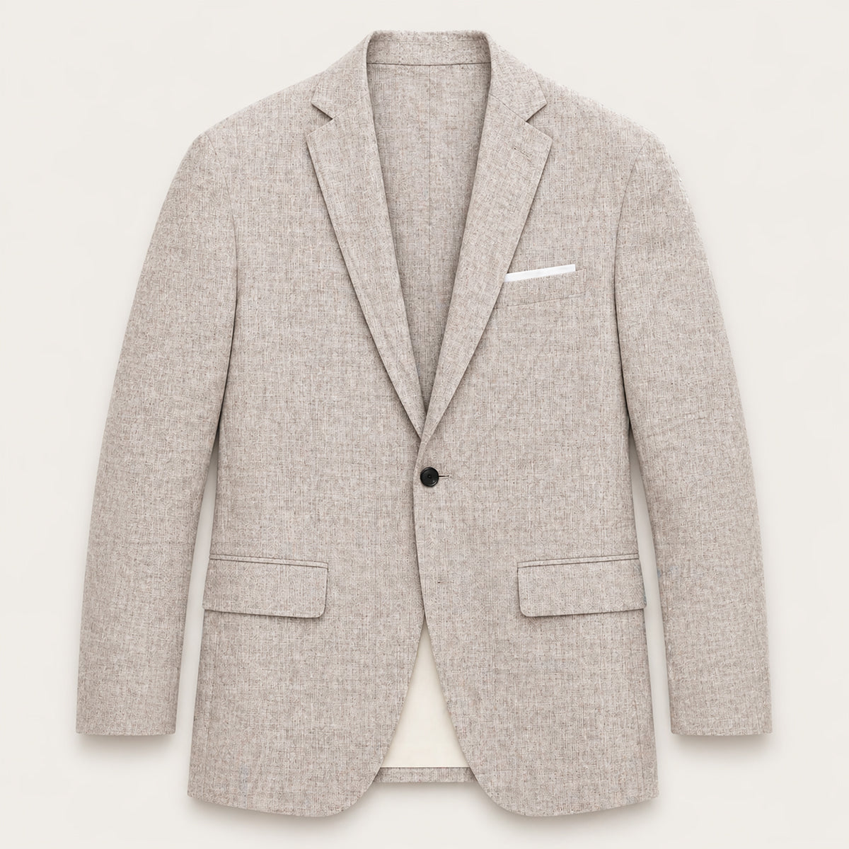 Malachi | Single Breasted Slim Fit Linen Blend Blazer