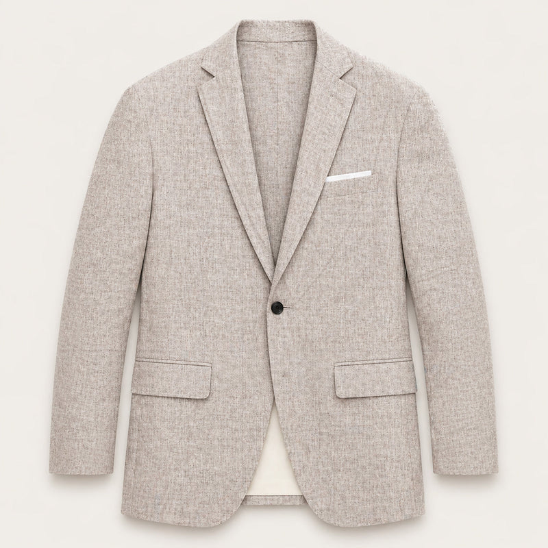 Malachi | Single Breasted Slim Fit Linen Blend Blazer