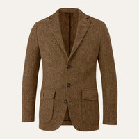 Ludovic | Single Breasted Wool Herringbone Tweed Blazer