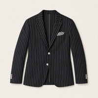 Zane | Striped Lightweight Cotton Linen Blend Blazer