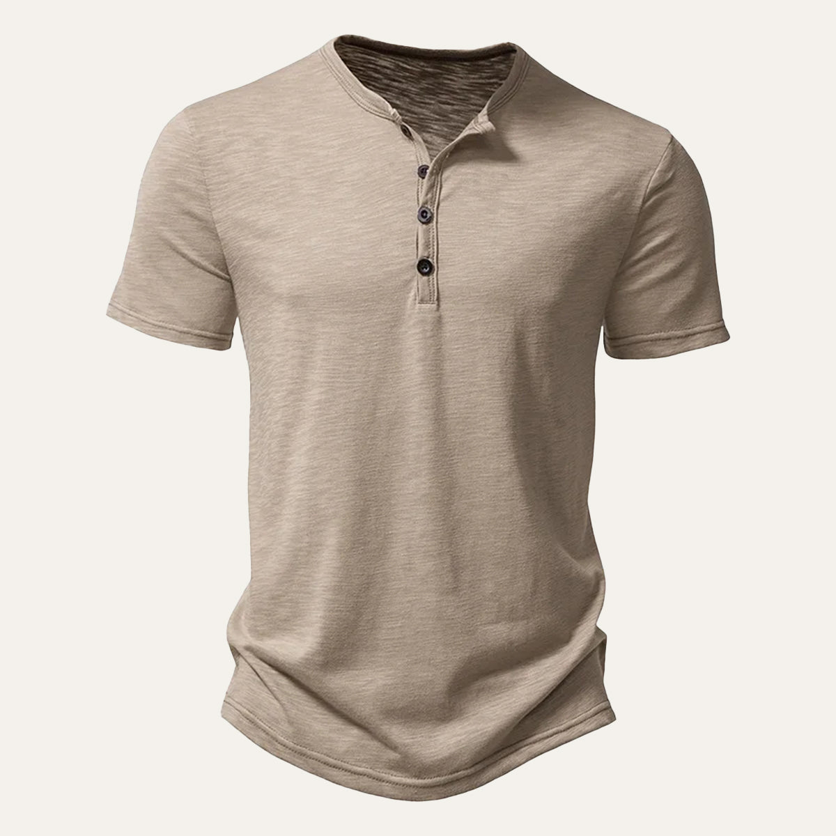 Henry | Cotton Henley Short Sleeve T-Shirt