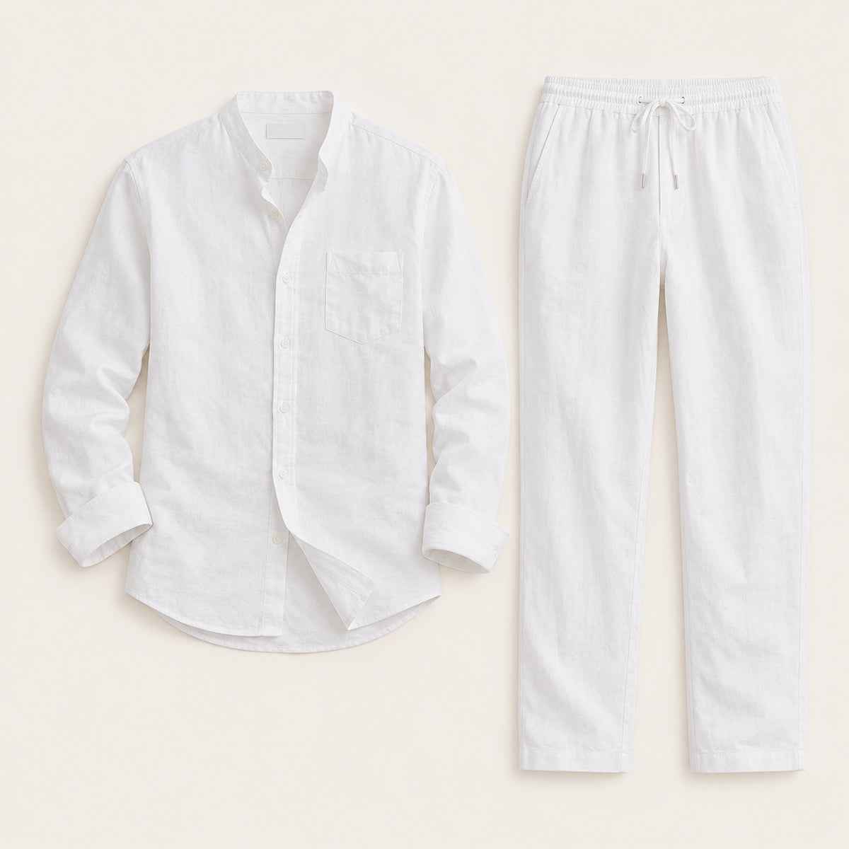 Victor | Linen Blend Shirt and Trousers Two Piece Set