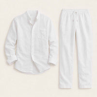Victor | Linen Blend Shirt and Trousers Two Piece Set