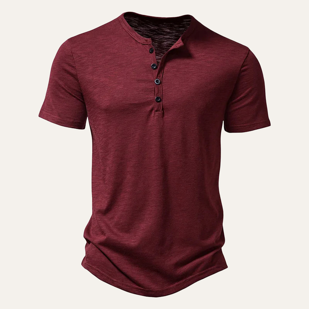 Henry | Cotton Henley Short Sleeve T-Shirt