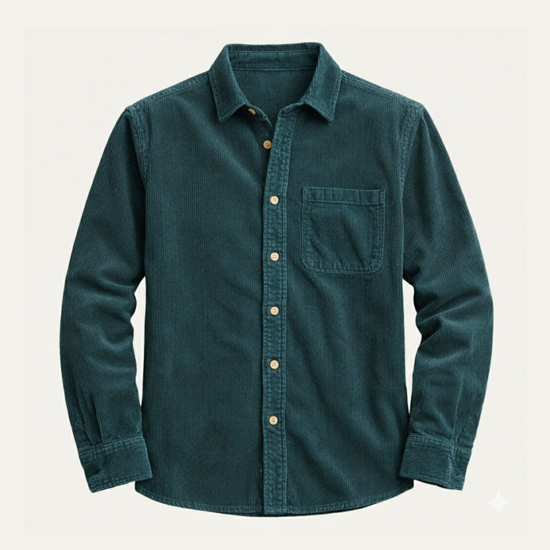Cary corduroy shirt Turquoise