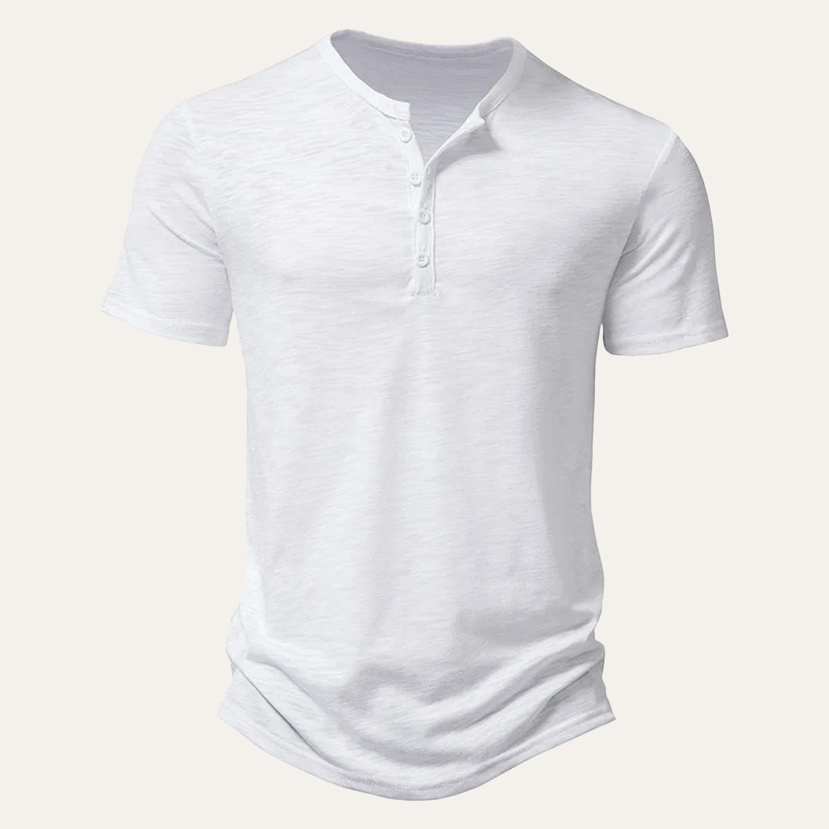 Henry | Cotton Henley Short Sleeve T-Shirt