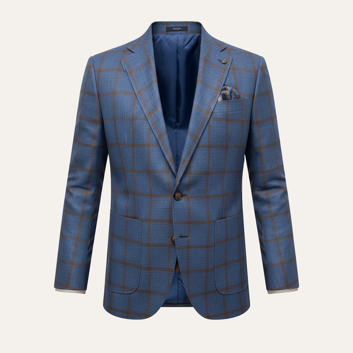 Luther | Checked Double Breasted Plaid Blazer Jacket