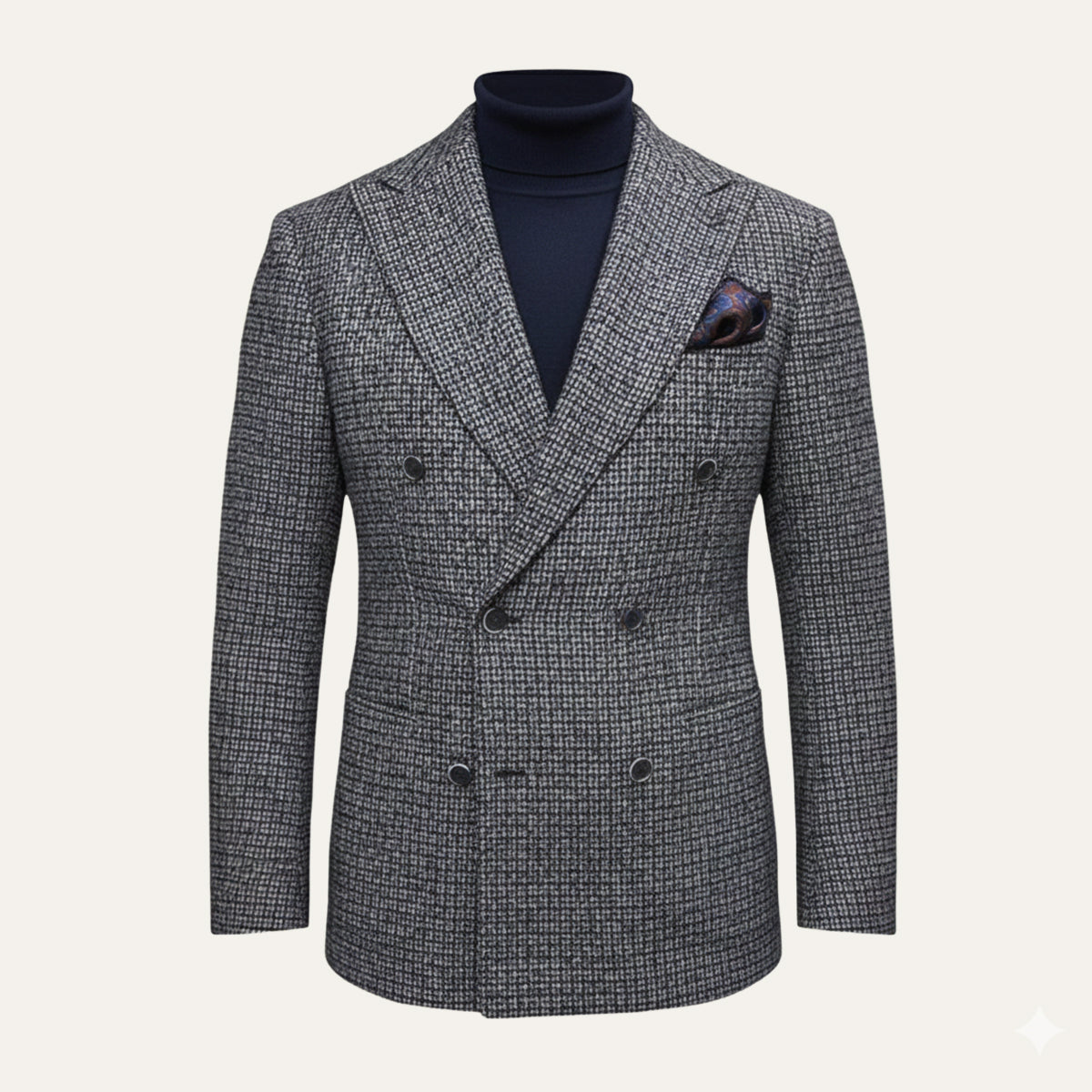 Luther | Checked Double Breasted Plaid Blazer Jacket