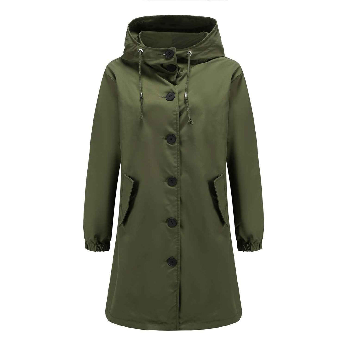 Colombe | Women's Hooded A-Line Button Front Coat