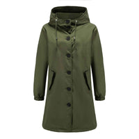 Colombe | Women's Hooded A-Line Button Front Coat