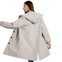 Colombe | Women's Hooded A-Line Button Front Coat