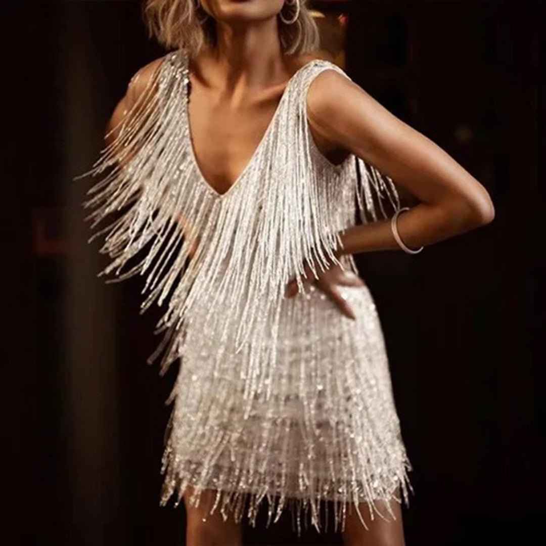 Araminta midi dress sequin coverage detail