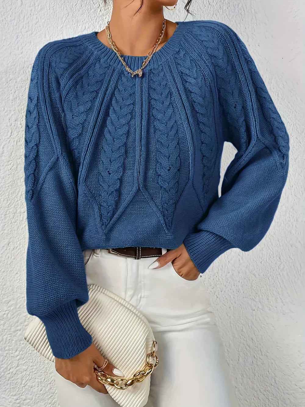 Margaux | Women's Cable Knit Long Sleeve Jumper