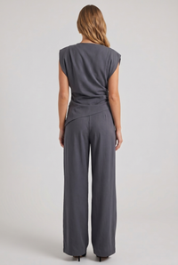 Harper Two-Piece Set Gray - Back