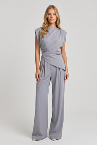 Harper Two-Piece Set Light Gray - Front