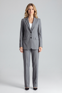 Bianca Blazer Trousers Suit Gray - Front