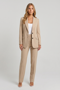 Bianca Blazer Trousers Suit Beige - Front