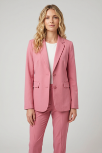 Bianca Blazer Trousers Suit Pink - Front