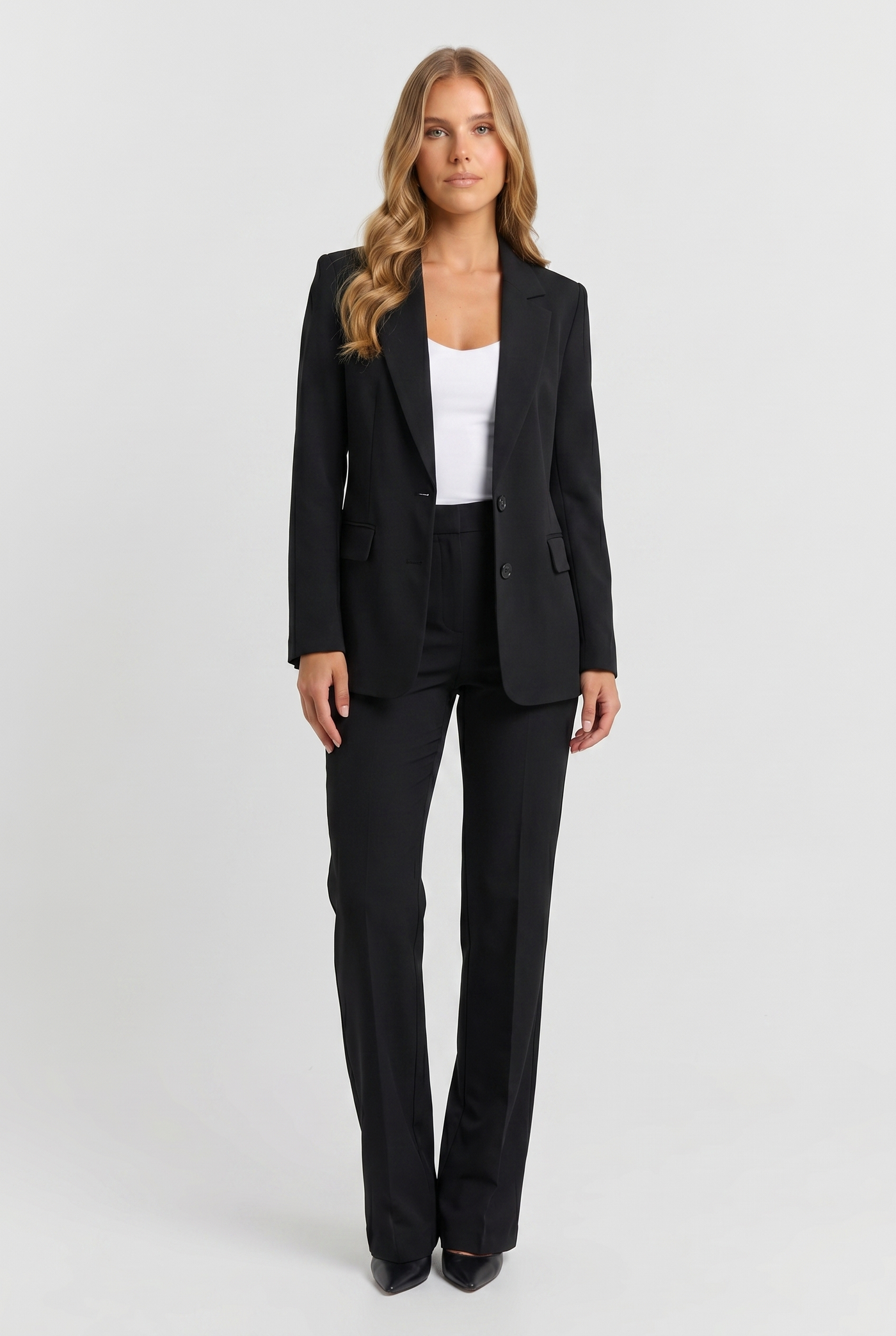 Bianca Blazer Trousers Suit Black - Front