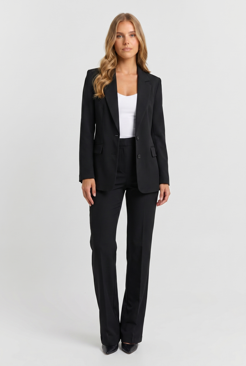 Bianca Blazer Trousers Suit Black - Front