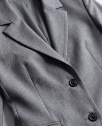 Bianca Blazer Trousers Suit Gray - Close-Up Detail