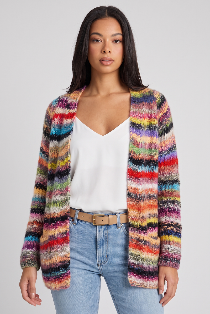Aurelia | Women's Boho Striped Cardigan (v2)