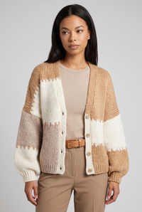 Celestine | Women's Colour Block Knit Cardigan (v3)