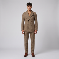 Falconer | Men's Herringbone Tweed Suit Beige