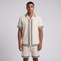 Bertram | Men's Sweatsuit Cream Greek Key