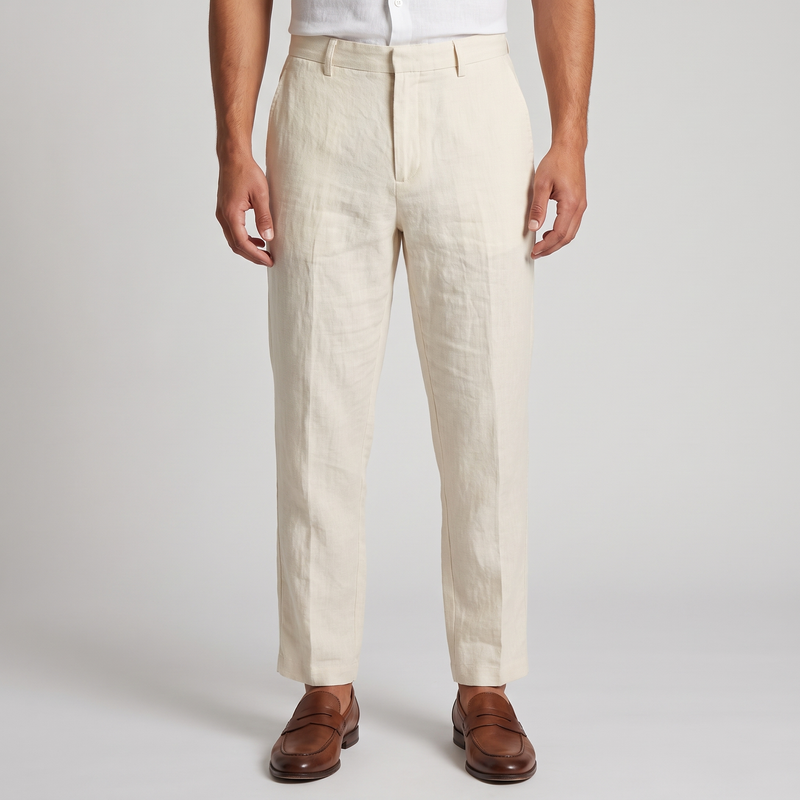 Berkeley | Men's Linen Trousers Cream