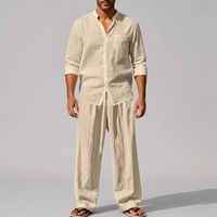 Reeve | Men's Linen Lounge Set Cream