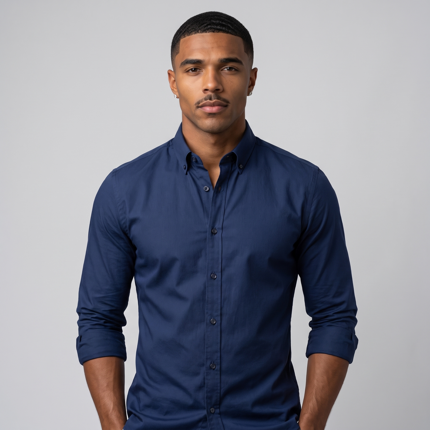 Piers | Men's Button Up Shirt Navy