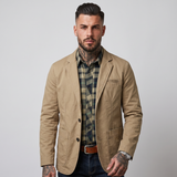 Leander | Men's Casual Lightweight Blazer Beige Cotton
